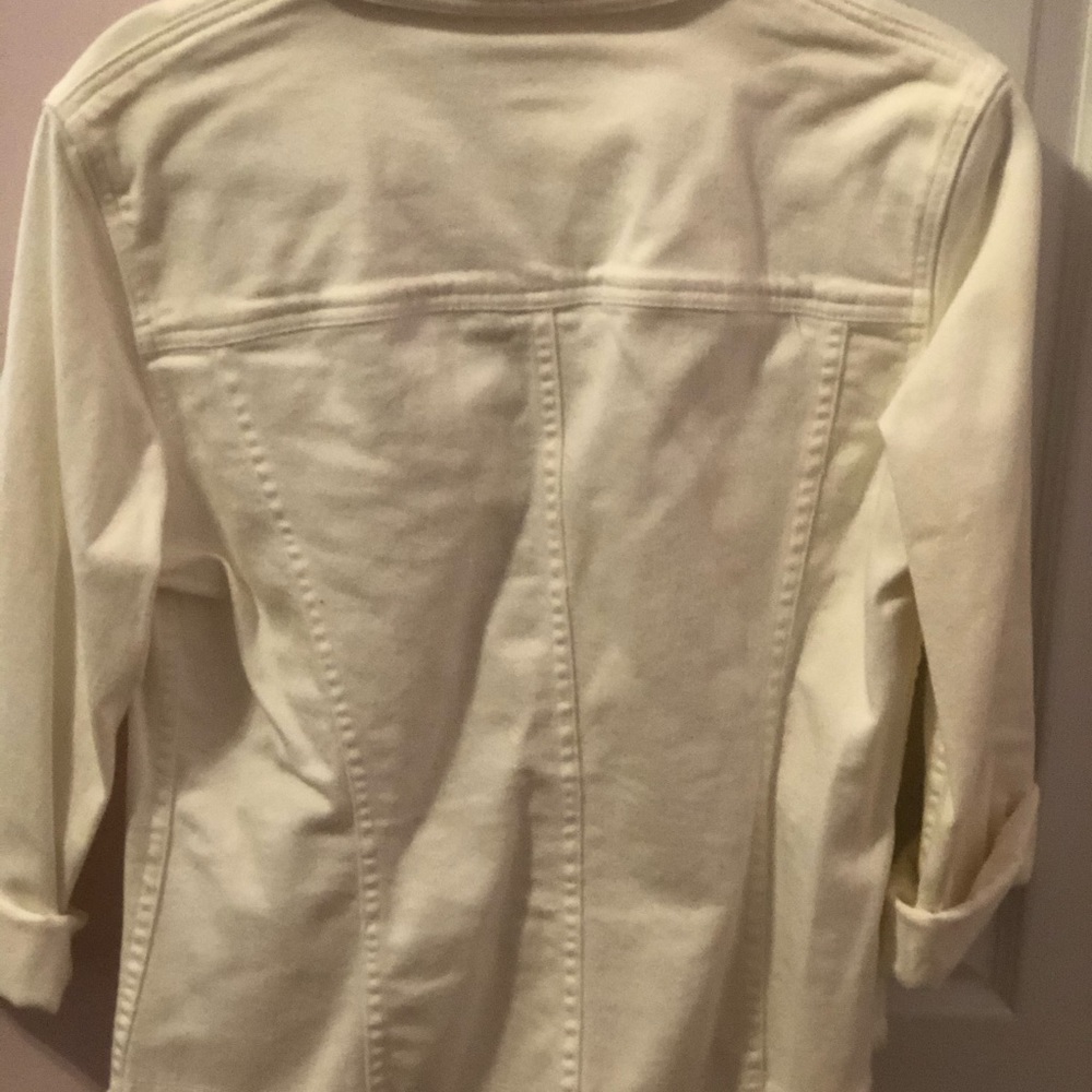 Liz Claiborne white denim jacket - Picture 3 of 4